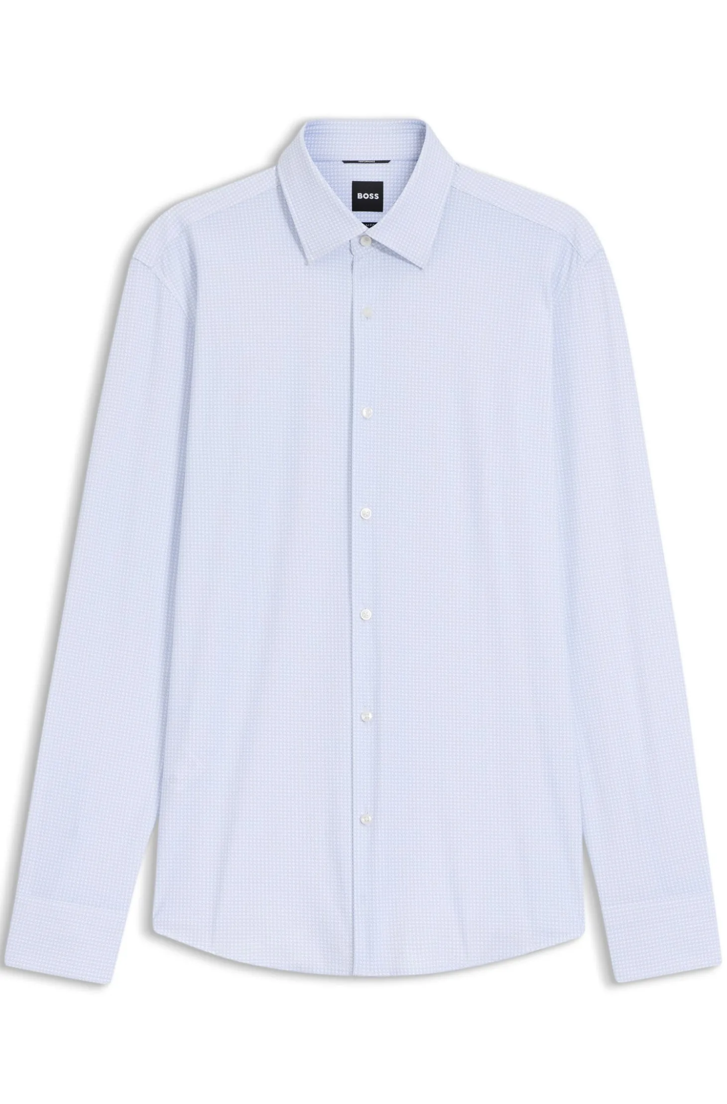 Bedrucktes Slim-Fit Hemd aus funktionalem Stretch-Jersey