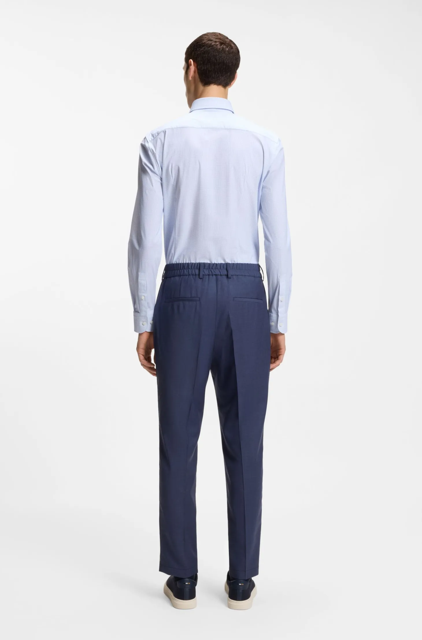 Bedrucktes Slim-Fit Hemd aus funktionalem Stretch-Jersey