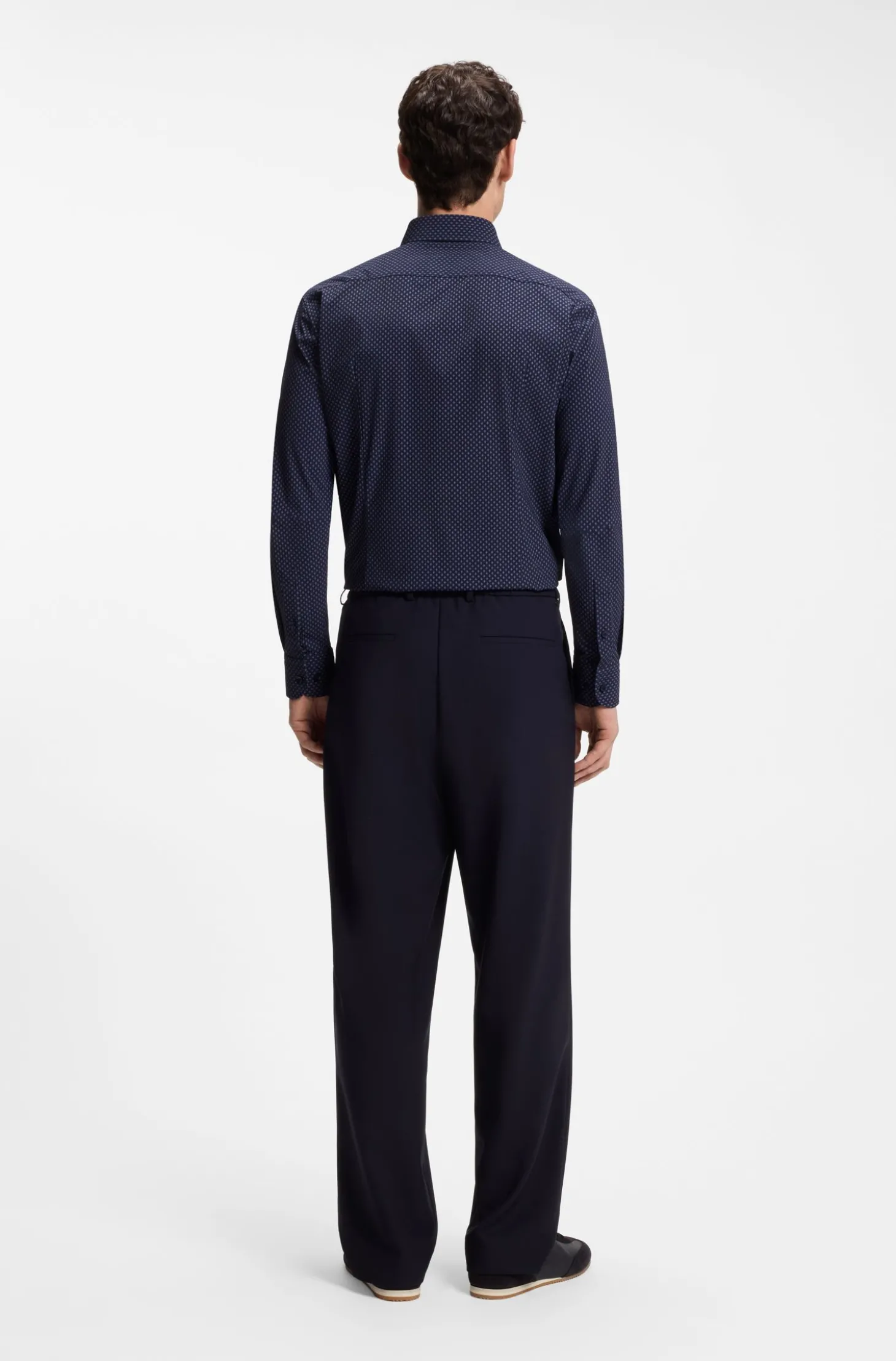 Bedrucktes Slim-Fit Hemd aus Performance-Stretch-Gewebe