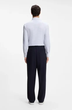 Bedrucktes Slim-Fit Hemd aus Performance-Stretch-Gewebe