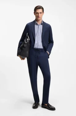 Bedrucktes Slim-Fit Hemd aus Performance-Stretch-Gewebe