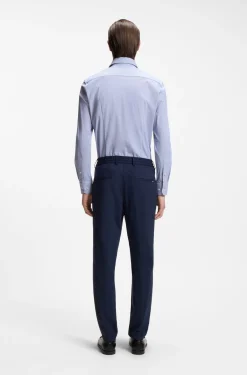 Bedrucktes Slim-Fit Hemd aus Performance-Stretch-Gewebe