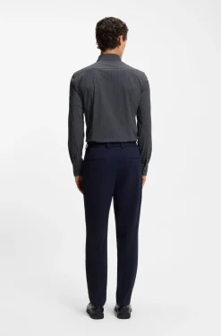 Bedrucktes Slim-Fit Hemd aus Performance-Stretch-Jersey