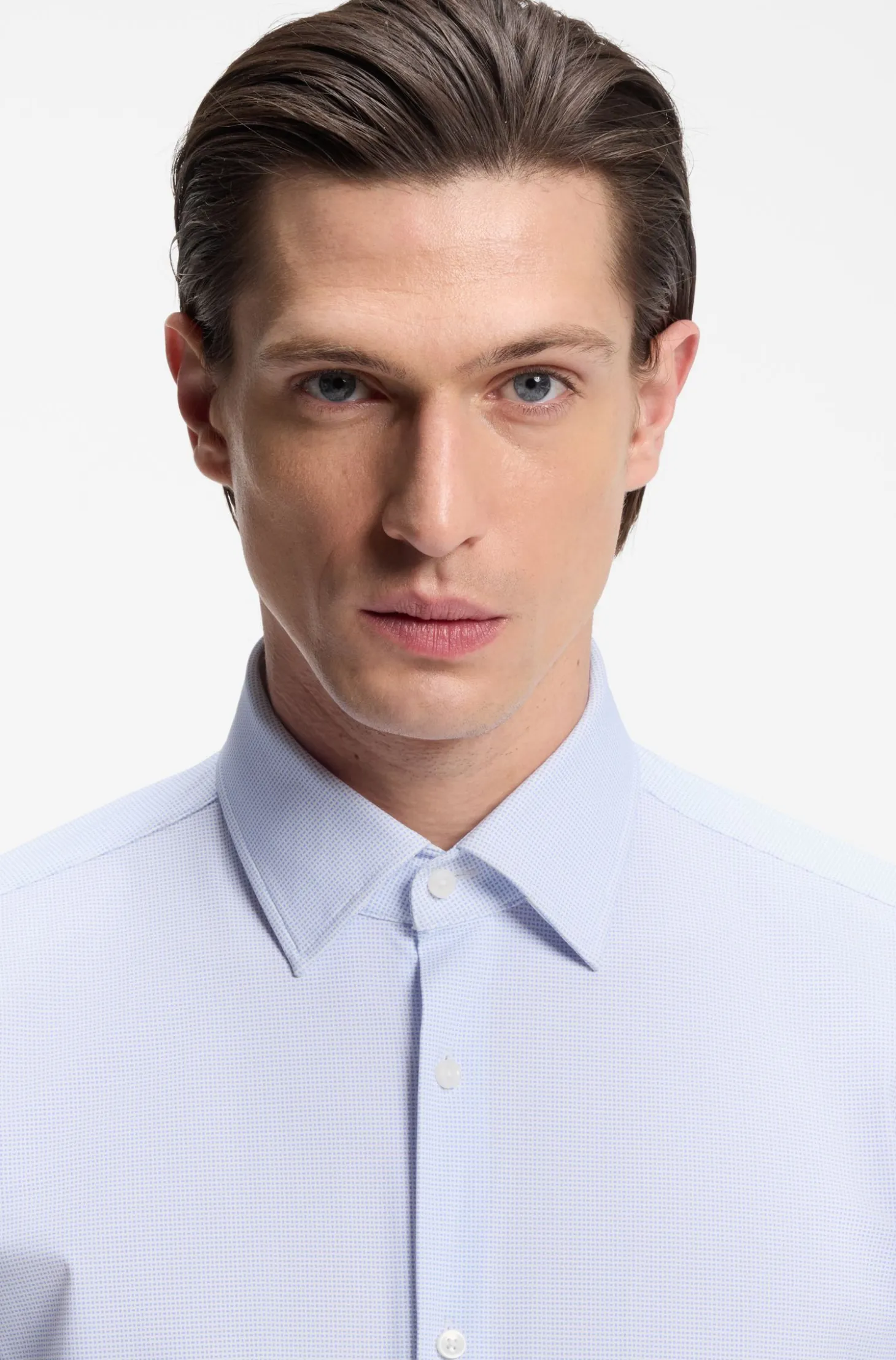 Bedrucktes Slim-Fit Hemd aus Performance-Stretch-Gewebe