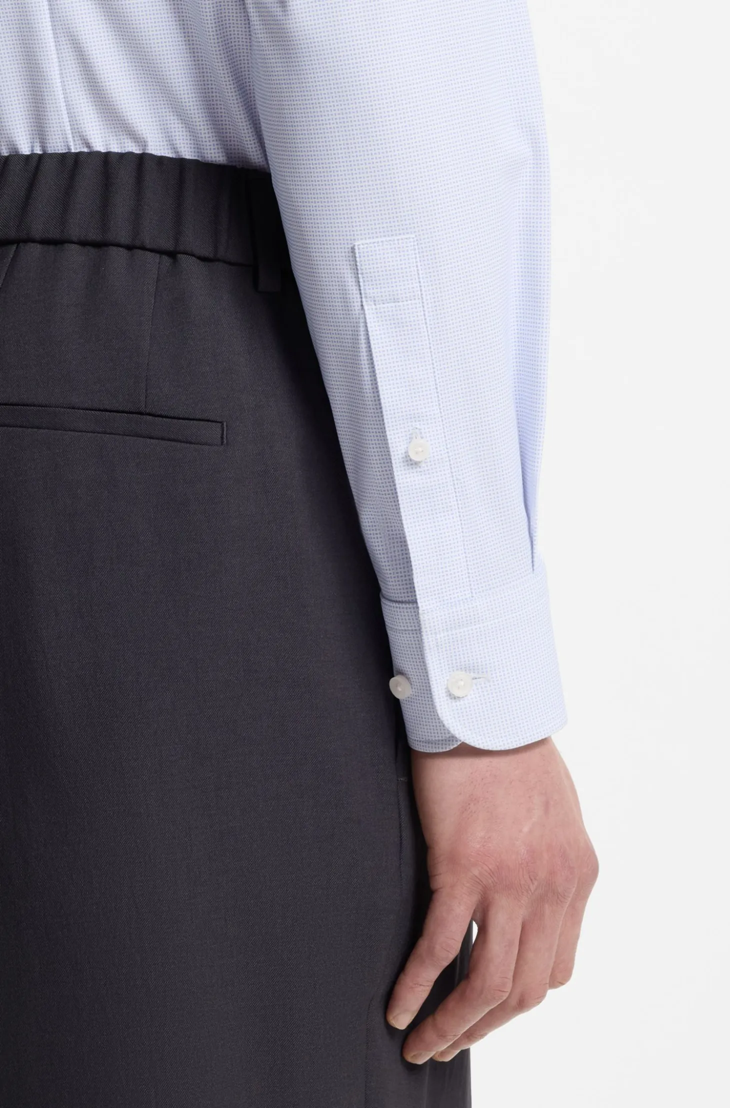 Bedrucktes Slim-Fit Hemd aus Performance-Stretch-Gewebe