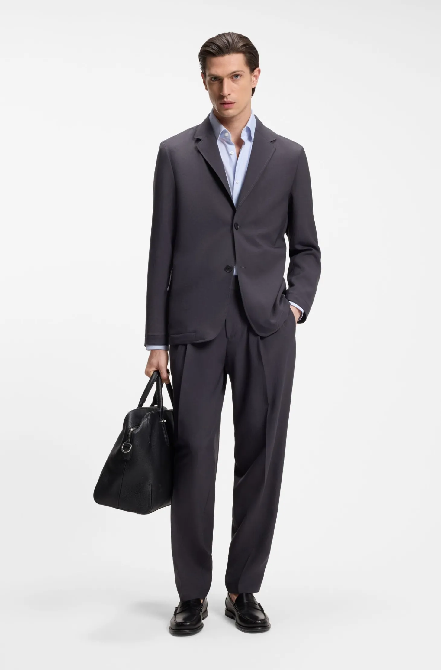 Bedrucktes Slim-Fit Hemd aus Performance-Stretch-Gewebe