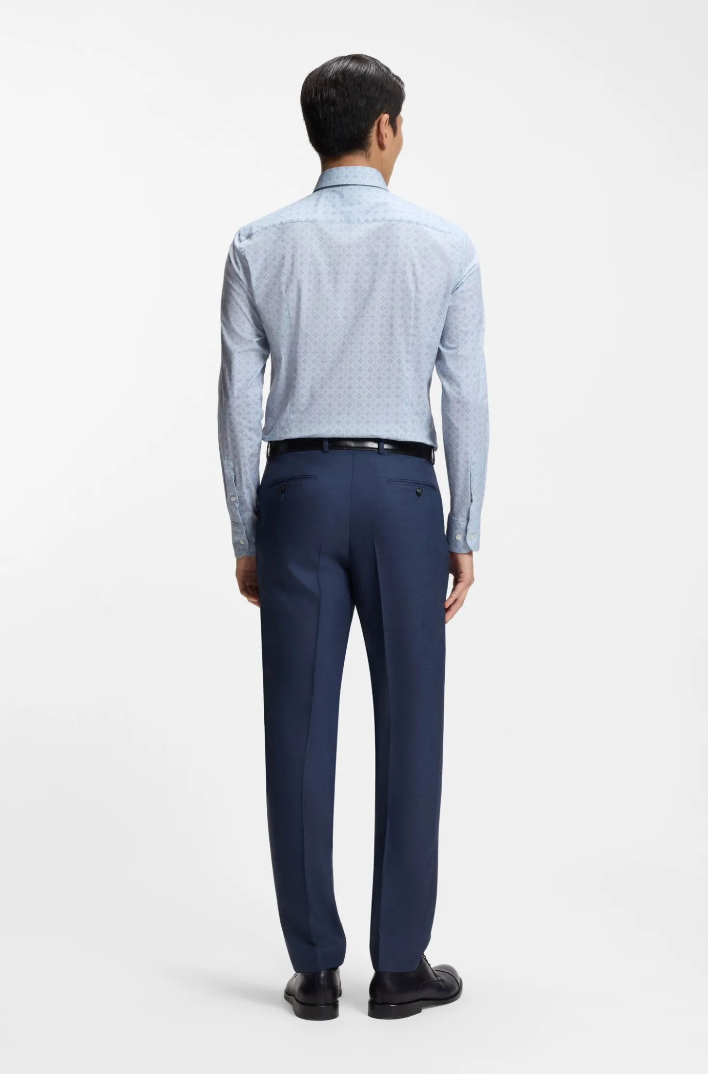 Bedrucktes Slim-Fit Hemd aus Stretch-Baumwolle