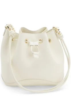 Beuteltasche aus Kunstleder mit zwei Riemchen