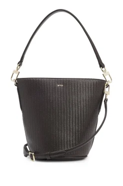 Beuteltasche mit Flechtoptik und Double-B-Monogramm