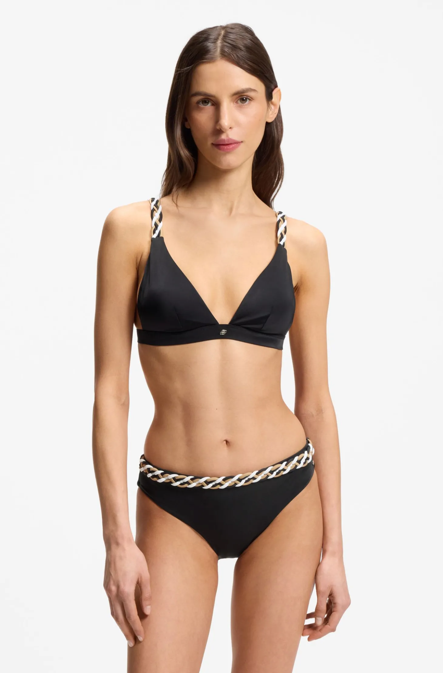 Bikinihose mit geflochtenem charakteristischem Streifenbund