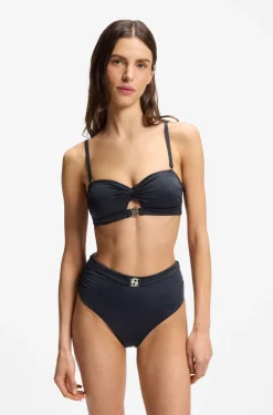 Bikinihose mit hohem Bund und Double-B-Monogramm