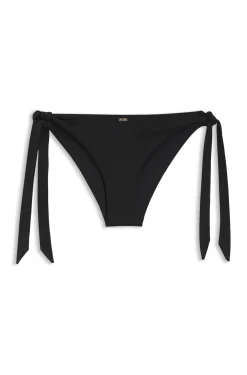 Bikinihose mit Logo-Besatz und seitlicher Schnürung
