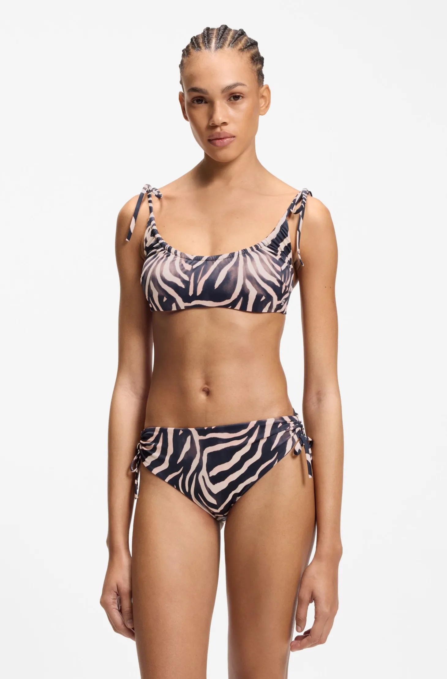 Bikinihose mit Print und Stack-Logo-Detail