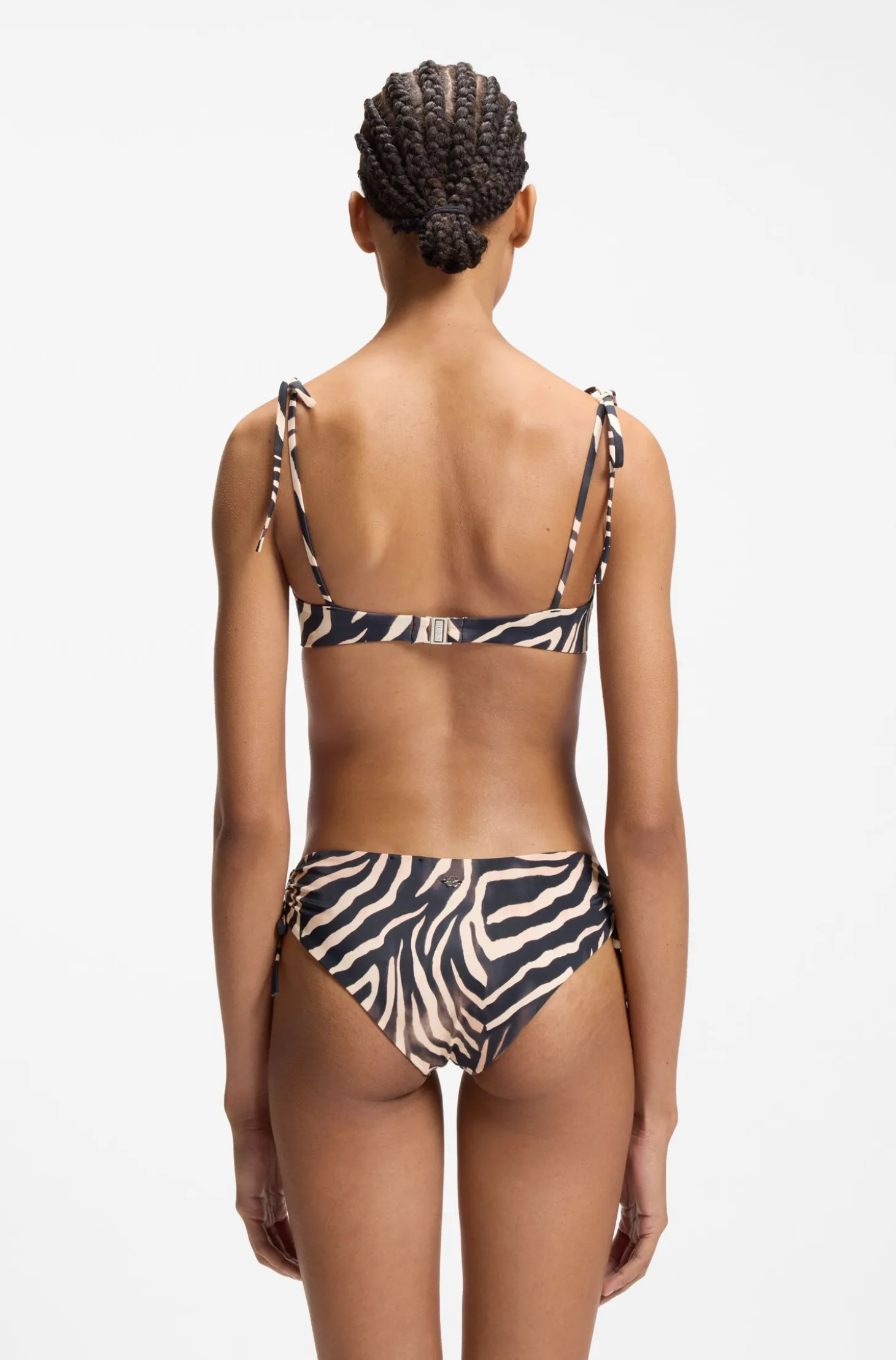 Bikini-Oberteil mit Print und Stack-Logo-Anhänger