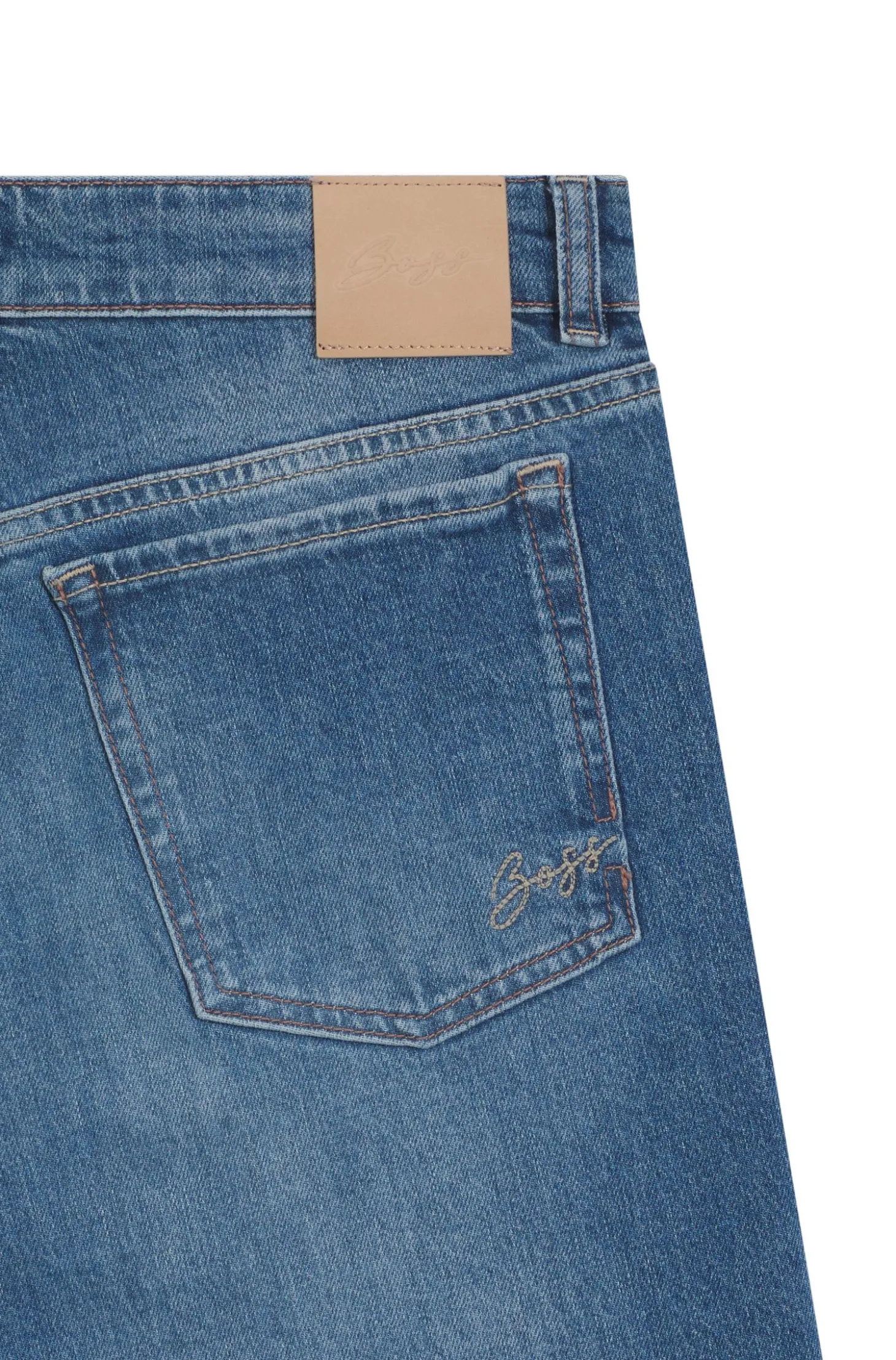 Blaue Bootcut-Jeans aus bequemem Stretch-Denim