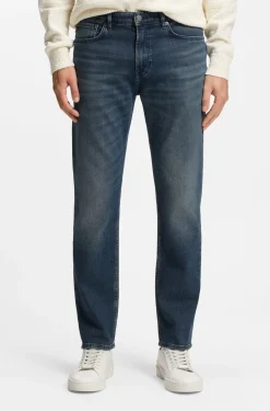 Blaue Maine Regular-Fit Jeans aus bequemem Stretch-Denim