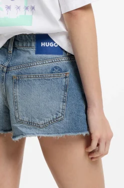 Blaue Regular-Fit Shorts aus Denim