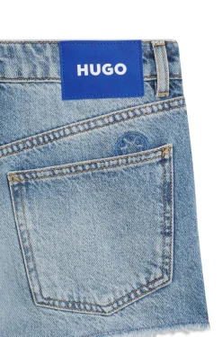 Blaue Regular-Fit Shorts aus Denim
