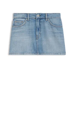 Blauer 5-Pocket-Minirock aus Denim