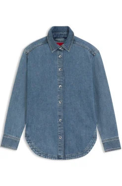 Blaues Hemd aus festem Denim