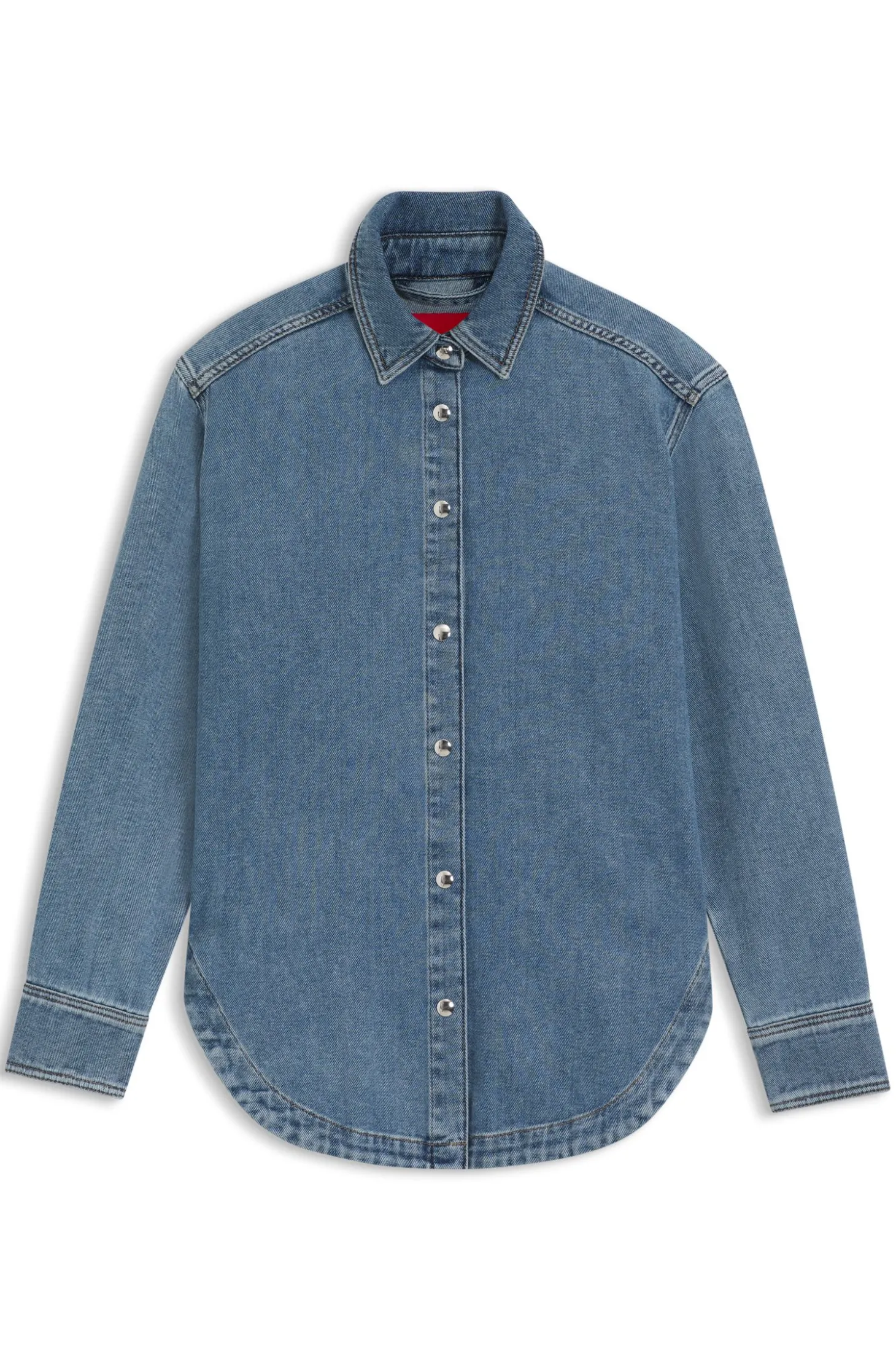 Blaues Hemd aus festem Denim