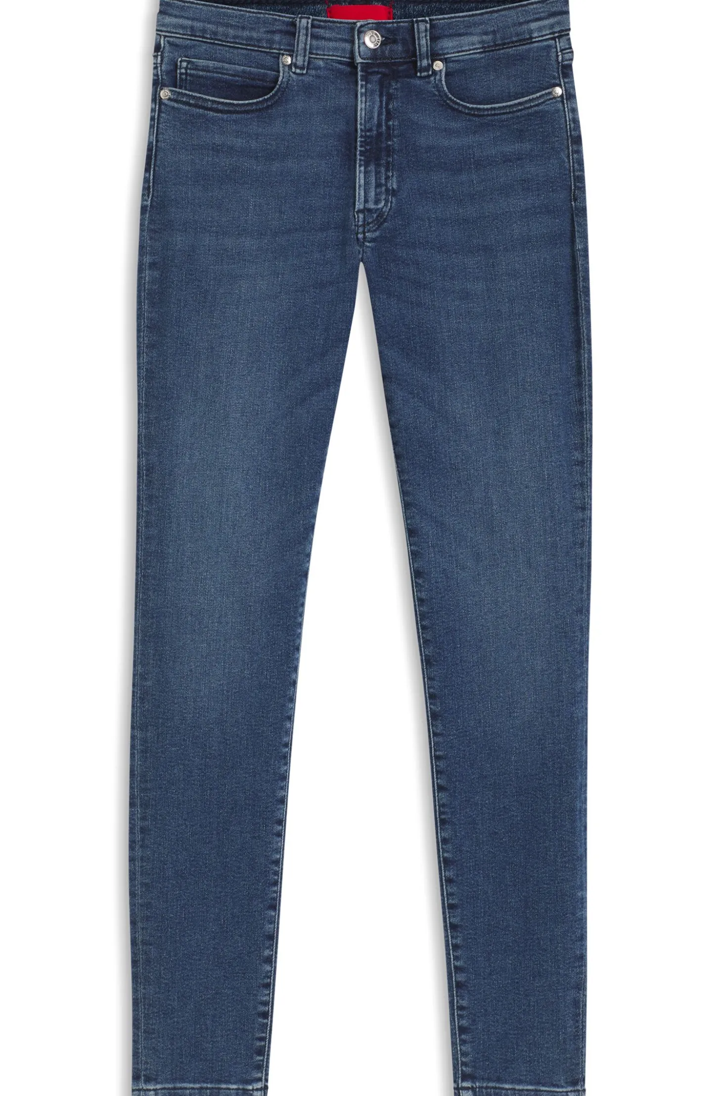 Blaue Skinny-Fit Jeans aus Stretch-Denim