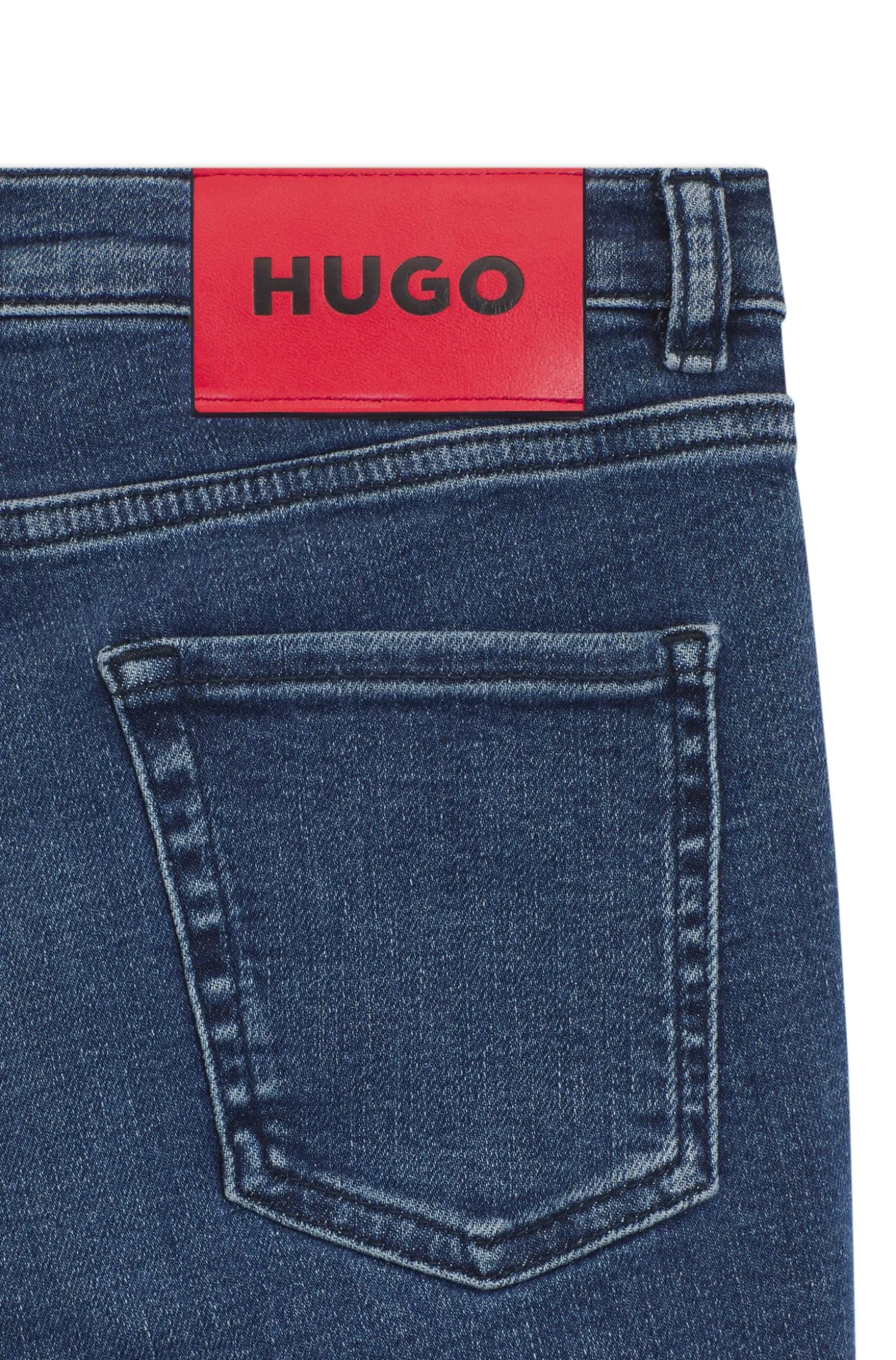Blaue Skinny-Fit Jeans aus Stretch-Denim