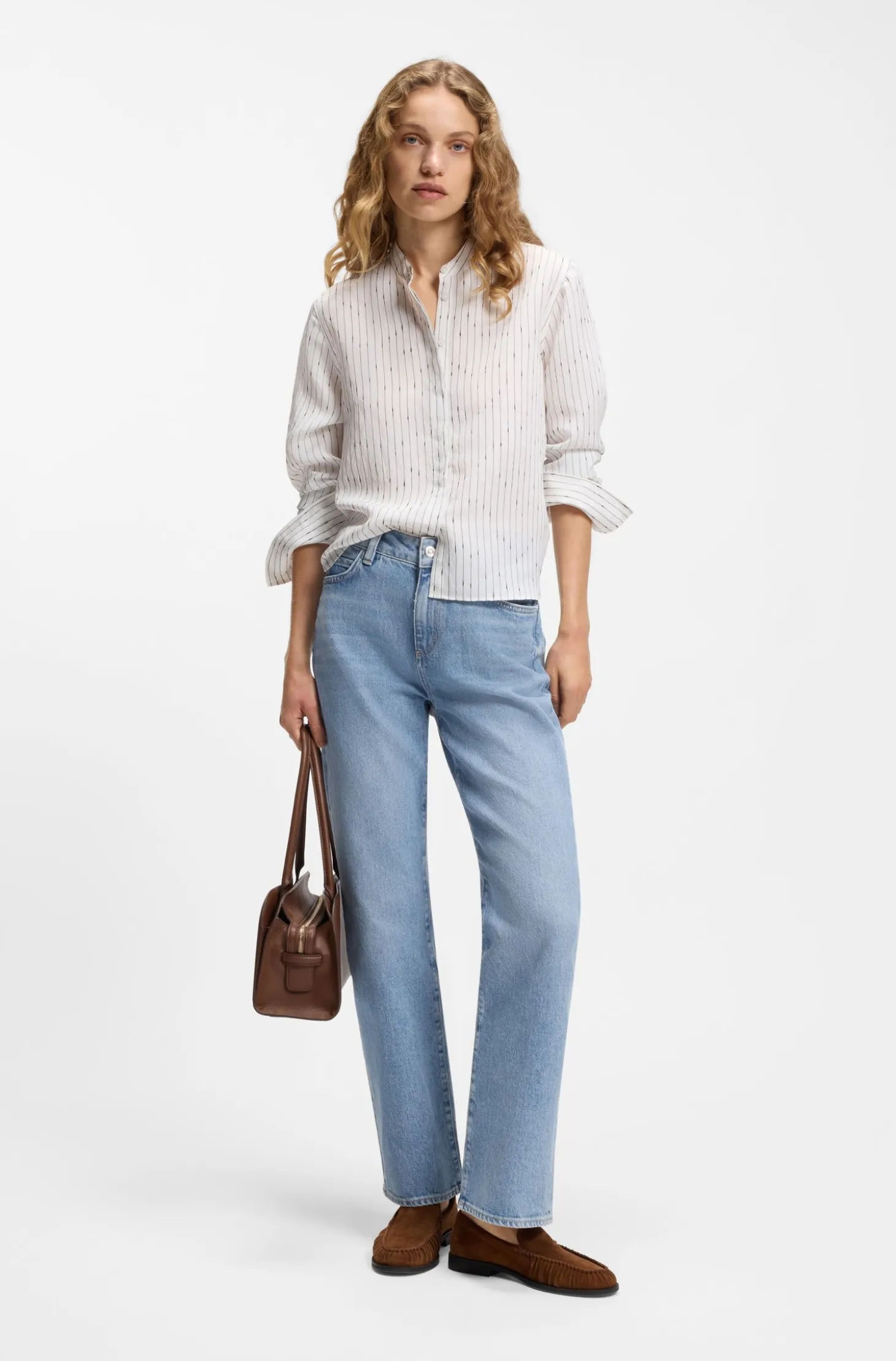Blaue Slim-Fit Jeans aus bequemem Stretch-Denim