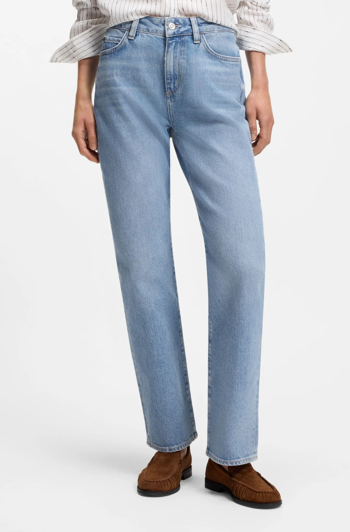 Blaue Slim-Fit Jeans aus bequemem Stretch-Denim