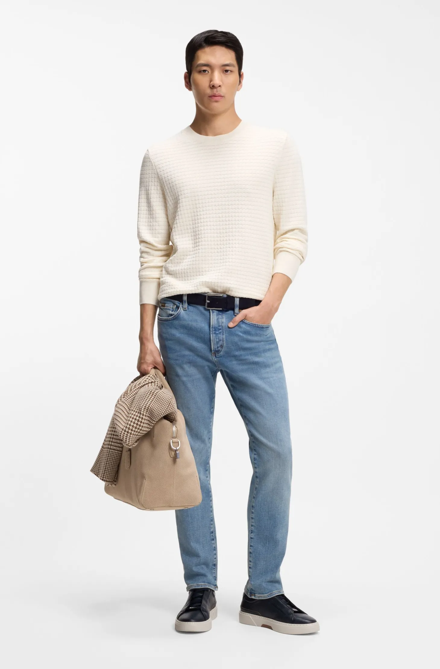 Blaue Slim-Fit Jeans aus Performance-Stretch-Denim