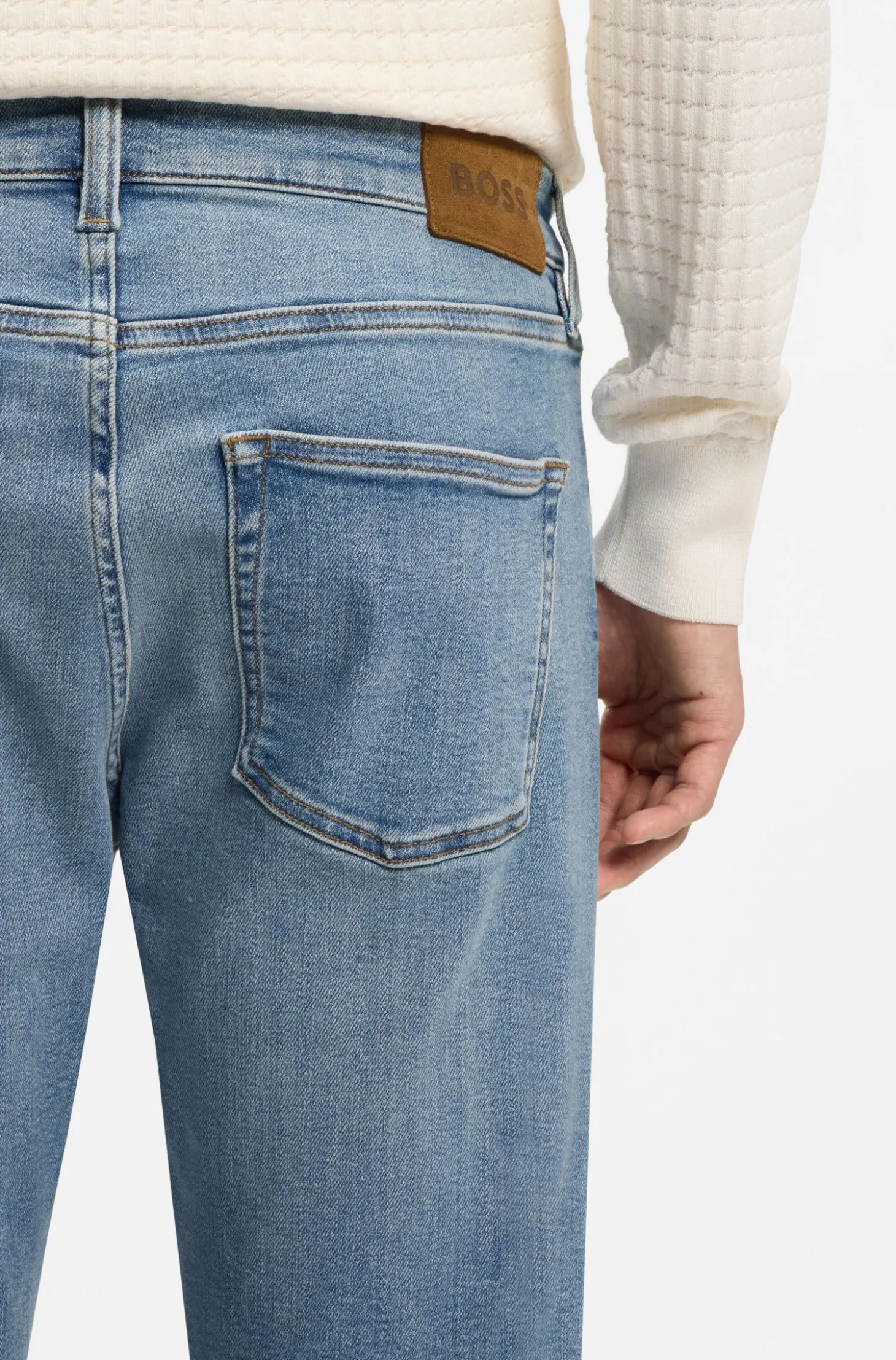 Blaue Slim-Fit Jeans aus Performance-Stretch-Denim