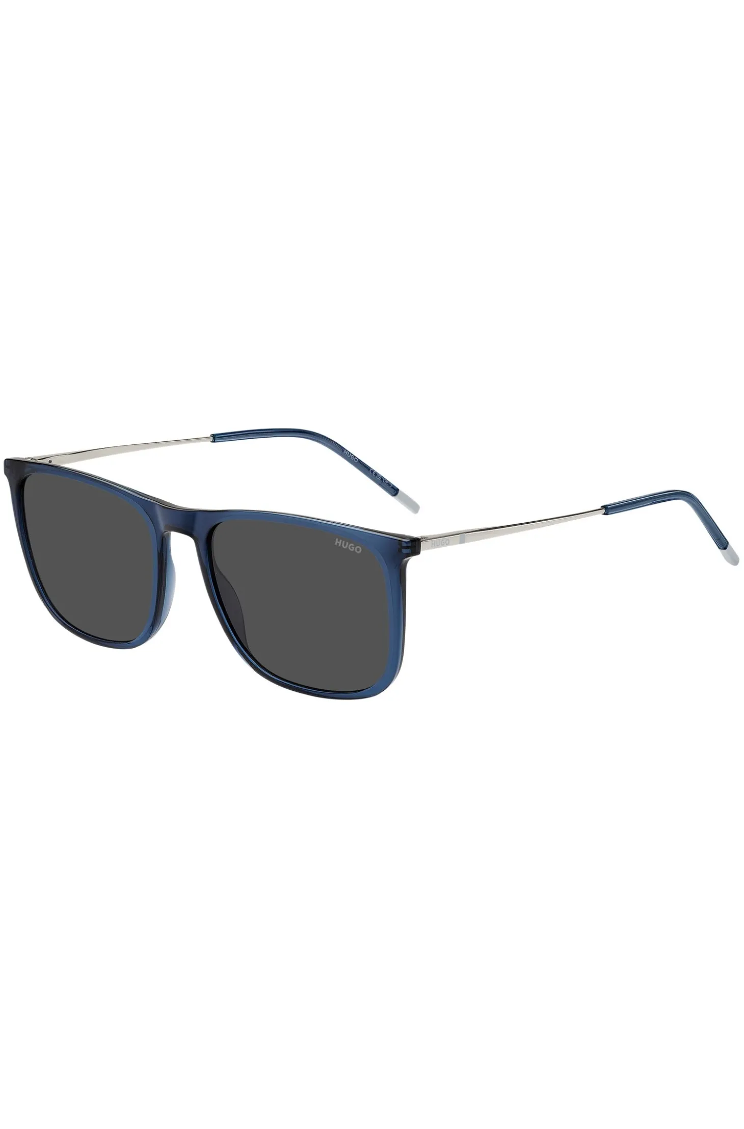 Blaue Sonnenbrille mit Logo-Details
