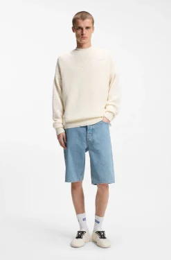 Blaue Straight-Fit Shorts aus Vintage-Denim