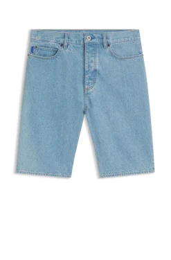 Blaue Straight-Fit Shorts aus Vintage-Denim