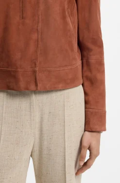 Blouson aus Wildleder mit verdecktem Reißverschluss