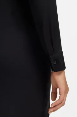 Bluse aus Stretch-Seide mit gerafften Details