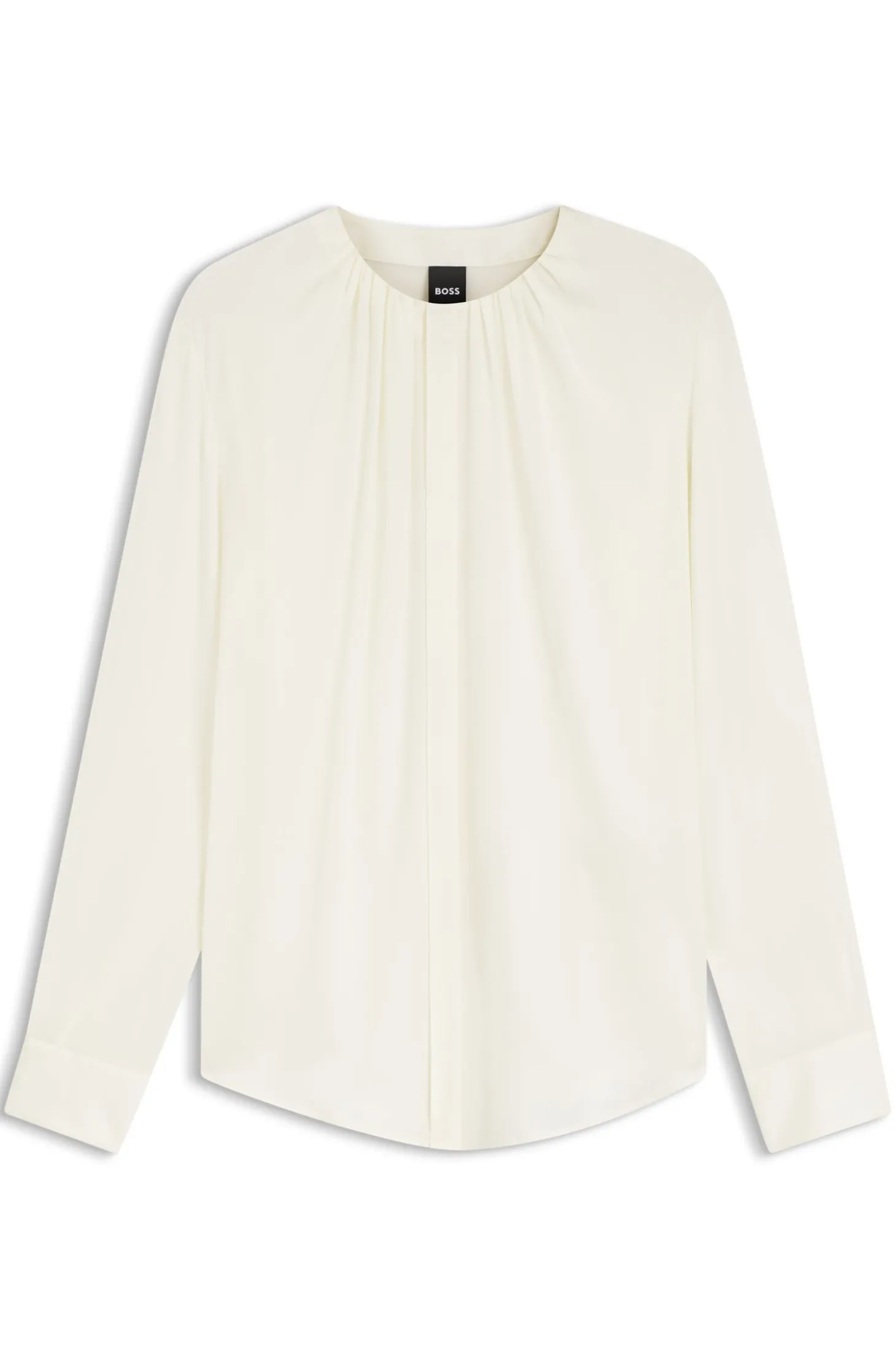 Bluse aus Stretch-Seide mit gerafften Details
