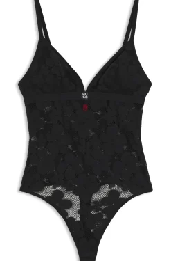 Body aus floraler Spitze mit Stack-Logo