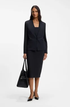 Bodycon-Kleid mit Grosgrain-Besätzen