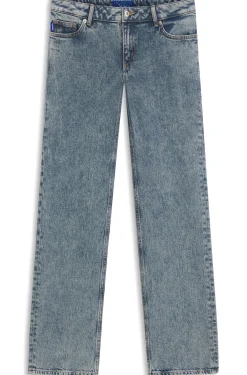 Bootcut-Jeans aus blauem Stretch-Denim