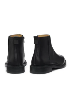 Boots aus Leder mit Logo-Detail