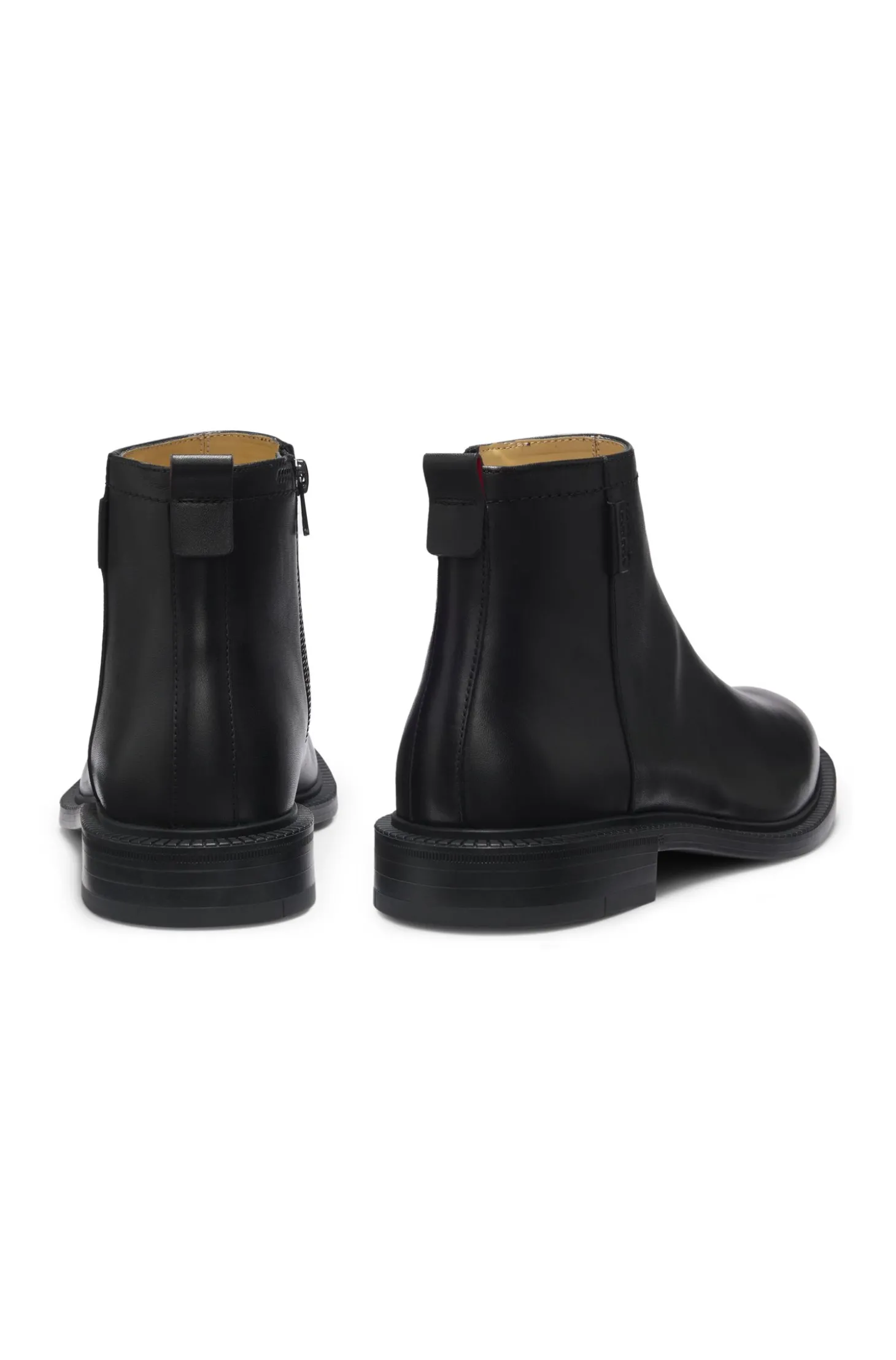 Boots aus Leder mit Logo-Detail