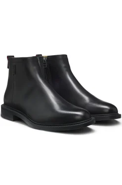 Boots aus Leder mit Logo-Detail