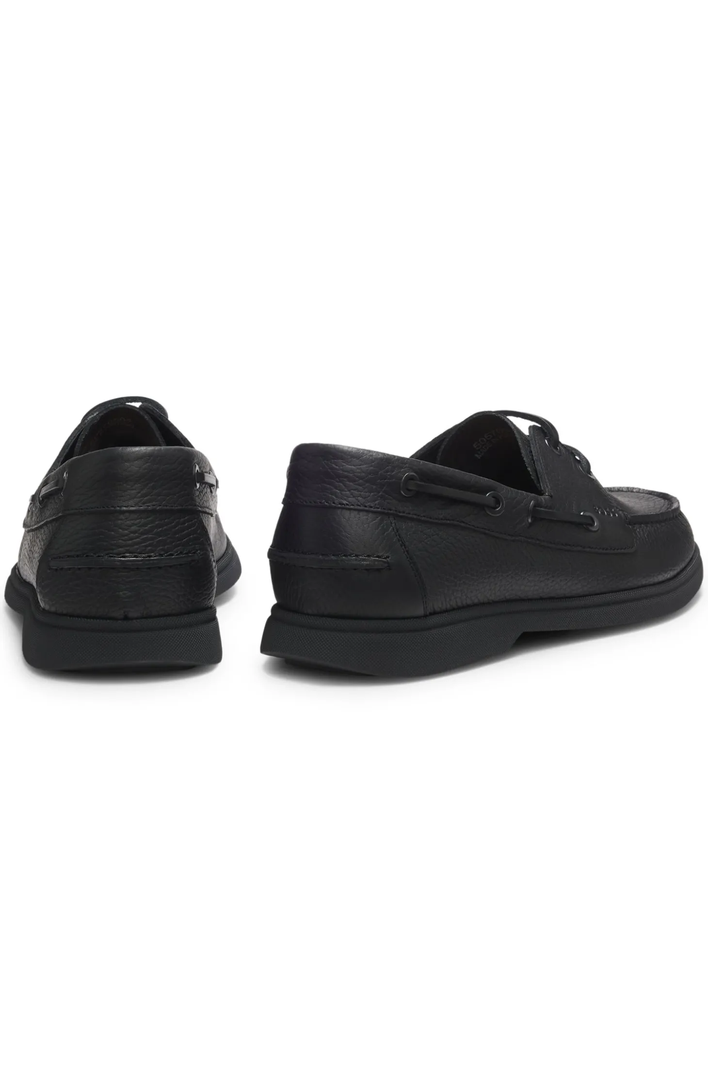 Bootsschuhe aus gewalktem Leder