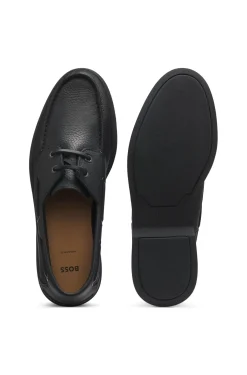 Bootsschuhe aus gewalktem Leder