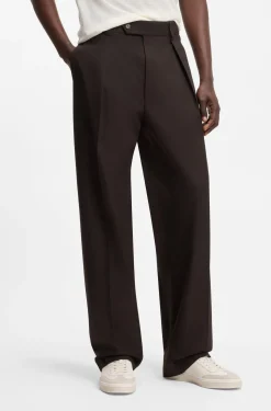 BOSS BY BECKHAM Bundfaltenhose aus Baumwolle