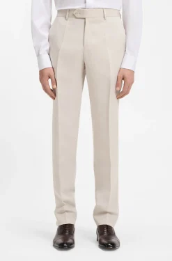BOSS BY BECKHAM Fein gemusterte Slim-Fit Hose