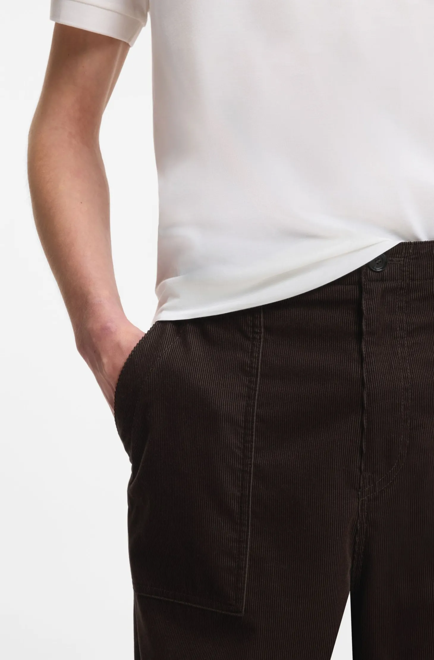 BOSS BY BECKHAM Hose aus Stretch-Baumwoll-Cord