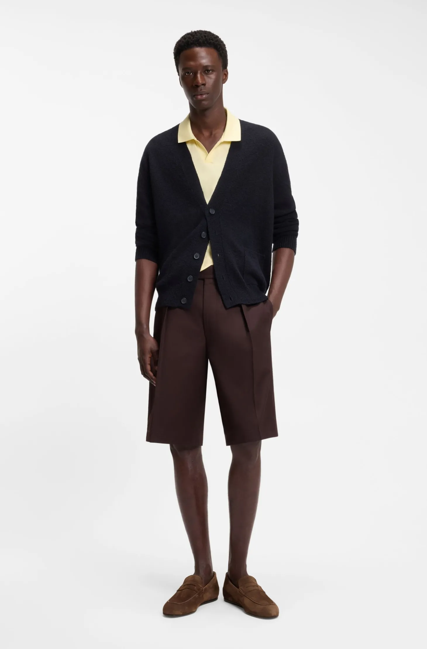 BOSS BY BECKHAM Pennyloafer aus Veloursleder