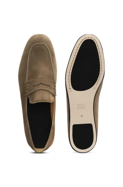 BOSS BY BECKHAM Pennyloafer aus Veloursleder